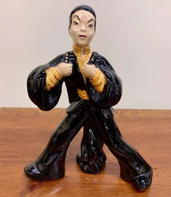 Figura de colección años 50 retro asiático nubio Blackamoor hombre estatua figura Foto 1 de 4