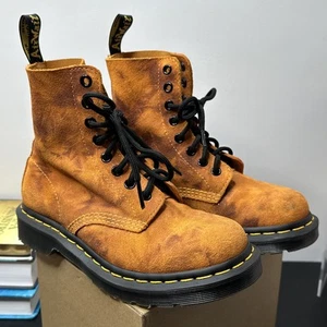 Botas Dr Martens 1460 Pascal Naranja Quemado Grunge Tie Dye Talla 5 Para Mujer’s - Imagen 1 de 10