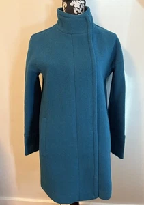 J. Crew Damen City Mantel Wollmischung Größe 4 türkis - Bild 1 von 8