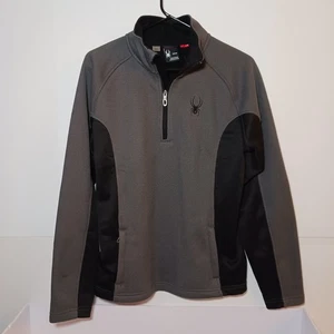 Spyder Mens Outbound Core 1/2 Zip Thermal Jacket Sz S Gray 71H64001-05 - Picture 1 of 9