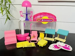 Vintage Melanie's Mall Accessories Star Gymnastics, Patio Chairs & More Barbie? - Picture 1 of 3