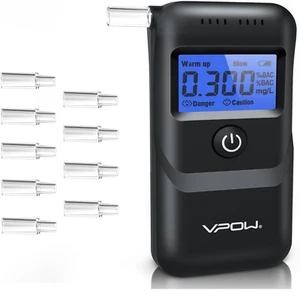 VPOW Alkoholtester mit digitaler Blauer LCD-Anzeige, Atemalkoholtester - prof... - Bild 1 von 8