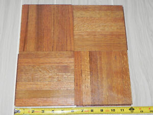 PARQUET FLOOR WOOD 12" x 12" x 1/4 ARMSTRONG CUSTOM CHESTNUT STAIN 1 SQ. FT. NEW