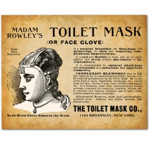 Bizarre Toilet Mask - 11x14 Unframed Vintage Art Print - Great Bathroom Decor - Picture 1 of 4
