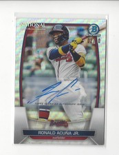 2023 Bowman Chrome National Convention Refractor Ronald Acuna Jr. AUTOGRAPH /10