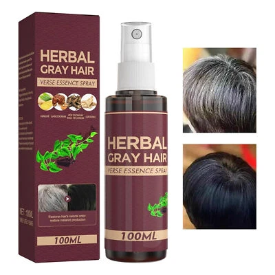 100ml Herbal Gray Hair Reverse Essence Spray Restore Black Hair Serum Oil - Image 1 of 4
