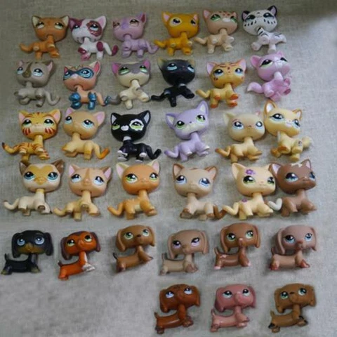 8pcs/lot Littlest Pet Shop toys LPS Random Cat Dachshund Dog Animal Figures Cover