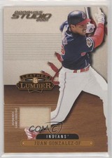 2001 Donruss Studio Leather & Lumber Juan Gonzalez #LL-30