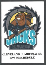 1995-96 Cleveland Lumberjacks IHL Hockey Schedule !!! The peak At Marymount
