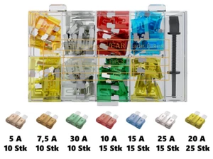 KFZ-Stecksicherungen 19mm Auto Flachsicherungen Sortiment 101-tlg+Steckwerkzeug - Bild 1 von 3
