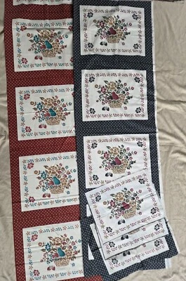 21 paneles de almohada de tela con estampado Cranston cestas de flores en colores gris y óxido Foto 1 de 4