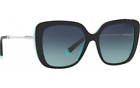 AUTHENTIC TIFFANY TF4177 80559S BLACK ON BLUE W/ AZURE BLUE 55MM NEW Sunglasses