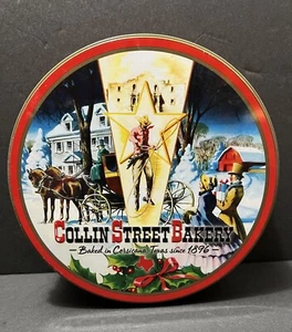 Christmas Western Theme Bakery Tin Collin Street Bakery 7" Xmas - Picture 1 of 5