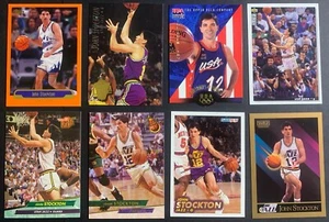 Lote de 8 tarjetas John Stockton Utah Jazz EE. UU. Baloncesto EX/NM - Imagen 1 de 2