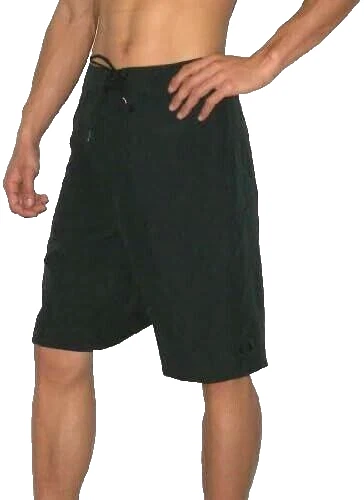 Vintage Y2K Oakley Dredge 2.11 Surf Swim Board Shorts Black Pockets 38 L