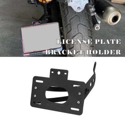 Motorcycle License Plate Relocation Bracket For Yamaha XV535/1100 Virago XV1100 Foto 1 de 4