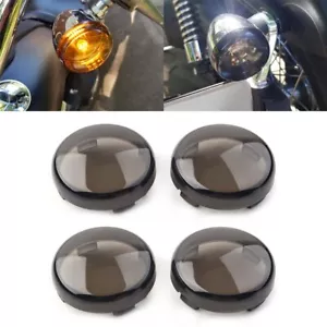 4pcs Blinkergläser Blinker Abdeckung Cover Smoke Für Harley Touring Softail Dyna - Picture 1 of 7