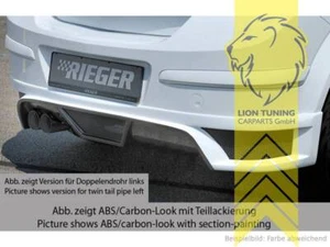 Rieger Heckansatz Heckspoiler Diffusor für Opel Astra H 2 Rohr carbon optik - Bild 1 von 5