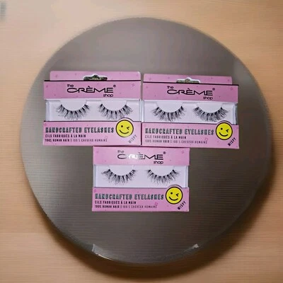 The Creme Shop Pestañas Artesanales Wispy 100% Cabello Humano-LOTE DE 3 Foto 1 de 4