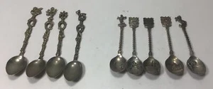 Vintage Collection 9 Souvenir ITALIAN Spoons. Fierro Alp. Made Holland & Italy - Picture 1 of 15