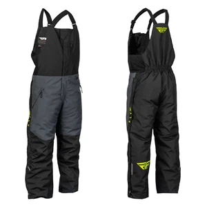 Nuevo Fly Racing 2024 Poste Avanzado Bib Bibs Moto de nieve Nieve Invierno Negro Gris Hi-Vis - Imagen 1 de 4
