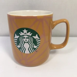 STARBUCKS Genuine Coffee Cup Mug 2021 Retro Geometric Design Orange & Pink 15 oz - Picture 1 of 15