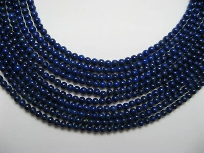 Lotto N°10 fili Lapislazzuli 3mm. Naturale Garantito , Fili Lunghi 39 cm. cad. - Imagen 1 de 3
