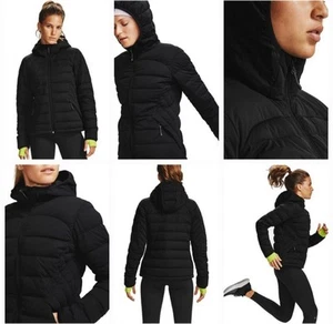 ❄️NWT!!❄️ UNDER ARMOUR Womens UA STRETCH 700 FILL DUCK DOWN JACKET COAT XL BLACK - Picture 1 of 20