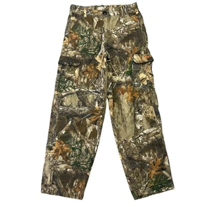 Habit Boys Pants XL RealTree Camo Hunting Cargo Pockets Straight Leg Lightweight - Picture 1 of 14