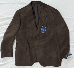 Dockers Wildleder Blazer Anzugjacke Herren 44 S Single Vent Braun Neu mit Etikett - Bild 1 von 7