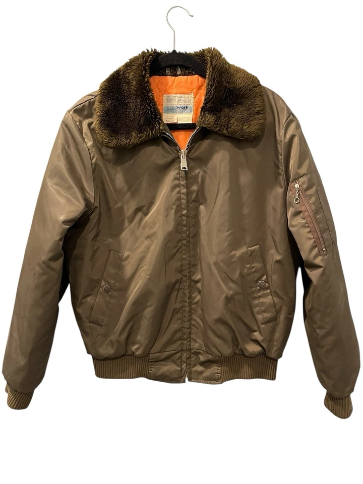 Chaqueta de bombardero de vuelo Sears Work Leisure de colección años 70 para hombre talla mediana Japón Brando Foto 1 de 4