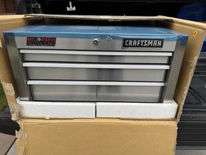 Sears Craftsman Nos 3 Drawer Full Depth Stainless Steel Intermediate Chest 13253 - Picture 1 of 24