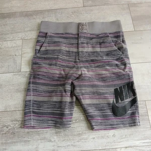 Nike F.C. Pantalones Cortos Para Hombre Gris Púrpura Rayas Logo Tejido Fútbol Informales Medianos - Imagen 1 de 13
