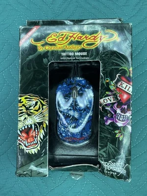 Ed Hardy Tattoo Mouse With Optical Technology New Color Blue - Image 1 of 4