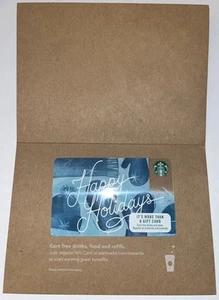 Starbucks 2017 Happy Holidays Corporate Card W/Holder 6142 Series - Picture 1 of 3