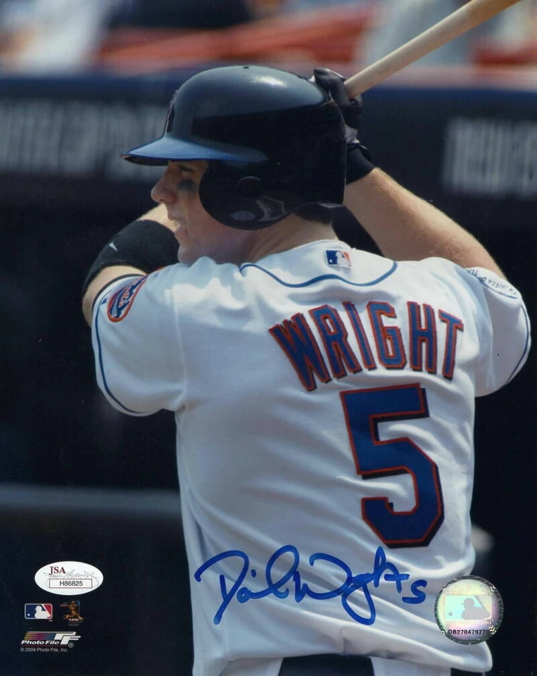 大卫·赖特签名亲笔签名 8 x 10 照片 - 美国队长,纽约梅斯传奇 JSA — 第 1/1 张图片