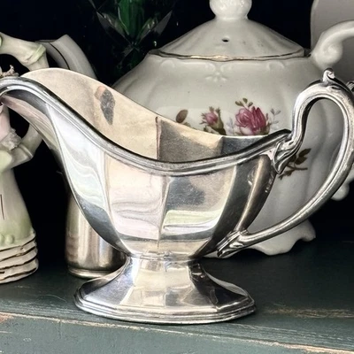 Barco/marino de salsa de plata vintage con forma de elegancia (platos) Foto 1 de 4