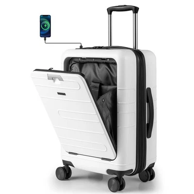 20” Expandable Carry-on Luggage PC Hardside Suitcase w/TSA Lock &USB Type-C Port - image 1 of 4