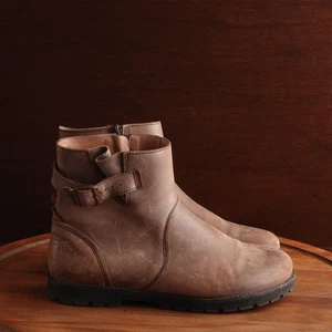 Birkenstock Stiefel Damen Gr. EU 41 US 10-10,5 Braun Stowe Leder Moto Zip Comfort - Bild 1 von 17