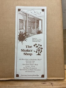 Folleto de colección The Shaker Shop tienda de muebles Sturbridge Massachusetts B9 - Imagen 1 de 4