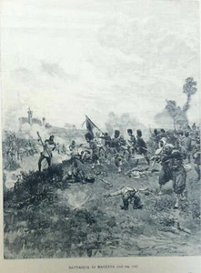 1889 Incisione risorgimento BATTAGLIA DI MAGENTA - Picture 1 of 1