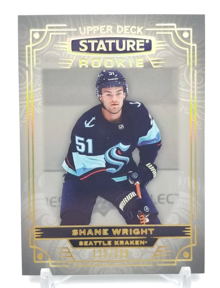 2022-23 Upper Deck Stature SHANE WRIGHT Rookie RC /399 Seattle Kraken #106 NHL - Image 1 of 4