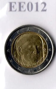 EE012 Coin Coin ITALY: 2 Euro 2013 Commemorative 7th Cent. Birth Boccaccio - Picture 1 of 1
