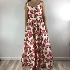 Vintage Catherine Regehr Floral Formal Party Dress Retro Style Women Small $2800 - Picture 1 of 11