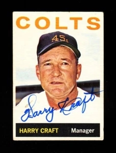 1964 TOPPS HARRY CRAFT #298 COLTS SIGNED AUTOGRAPH VINTAGE - Picture 1 of 1