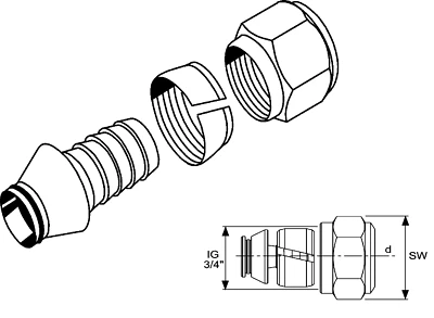 2 Stück TECEflex Klemmverschraubung für TECEflex Heizung rohr PEX 16 mm  713516 - Bild 1 von 2