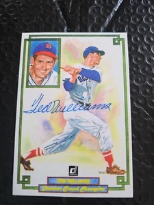 TED "Splendid Splinter" WILLIAMS 1984 Donruss Champions On Card HOF Auto W/COA - Picture 1 of 16