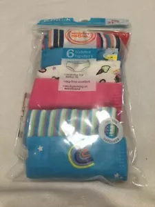 New Wonder Nation Toddler Girl's 6 Pack Hipsters Sizes 2T/3T Underwear Underpant - Picture 1 of 4