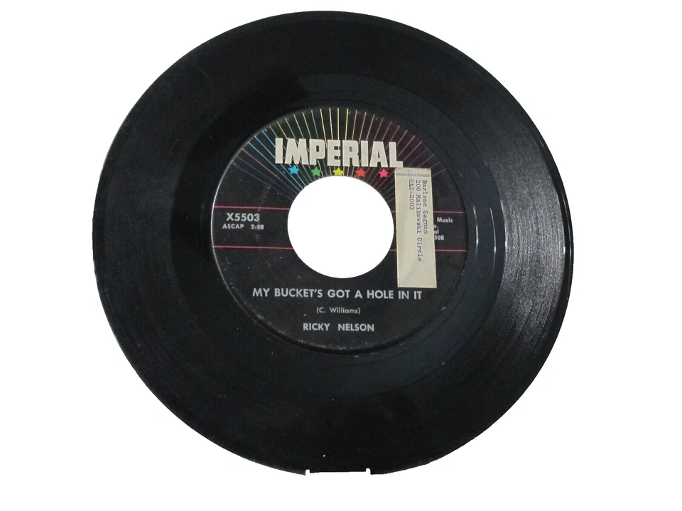 45 RECORD - RICKY NELSON - MY BUCKET'S GOT A HOLE IN IT Foto 1 de 1