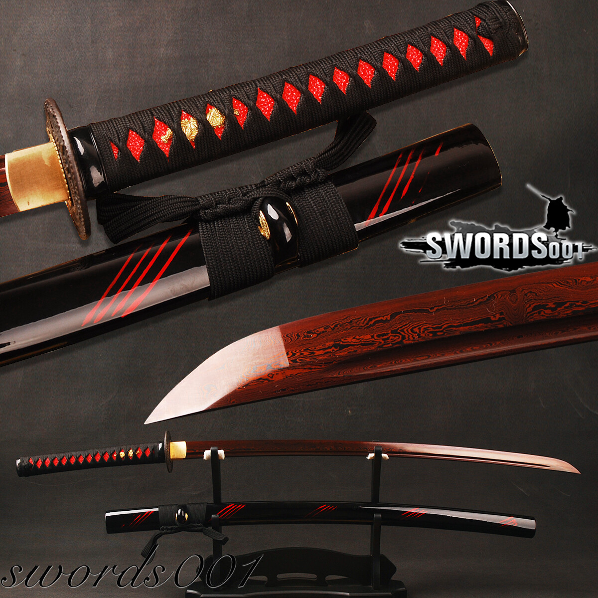 武士红色收藏日本刀剑、军刀| eBay